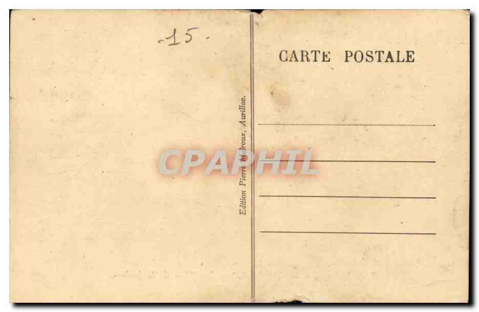 Aurillac — Les Rives de la Jordane, prises du Pont Bourbon — B. 5. L'Auvergne — Verso
