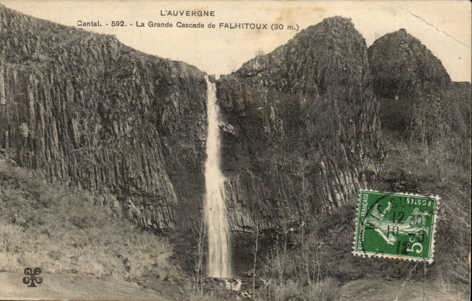 Cantal CPA La grande cascade de Falhitoux (30m)