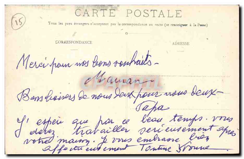 La Vierge à Laroquebrou — (Cantal) — Phot. Calle, Laroquebrou — Achterkant