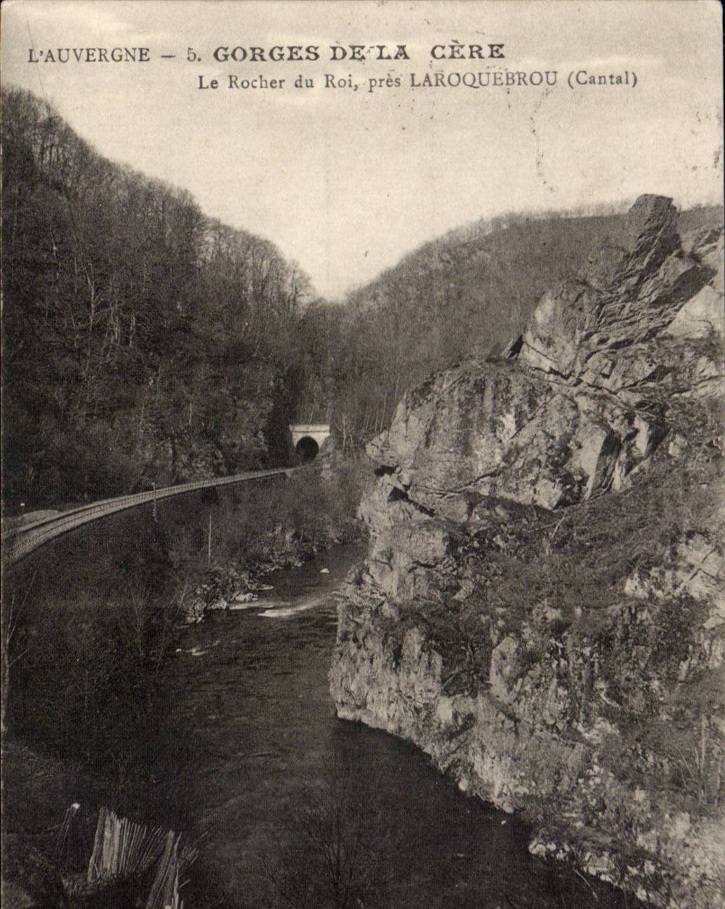 Gorges de la Cere CPA Le rocher du sol pres Laquebrou