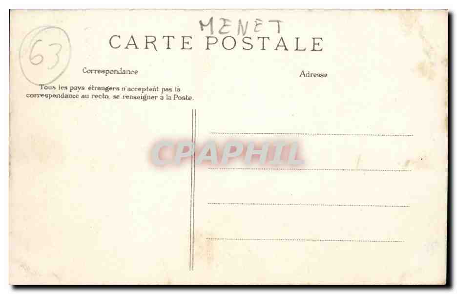 L'Auvergne. 66. Le Pont de la mort - route de Riom-es-Montagne — Lib. Baudra, Saint-Céré (Lot) — Reverso
