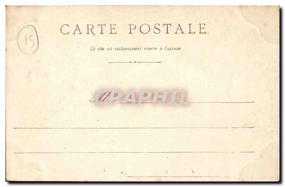 CPA Cantal illustre Cascade de la Roucole pres Vic sur Cere — Rückseite