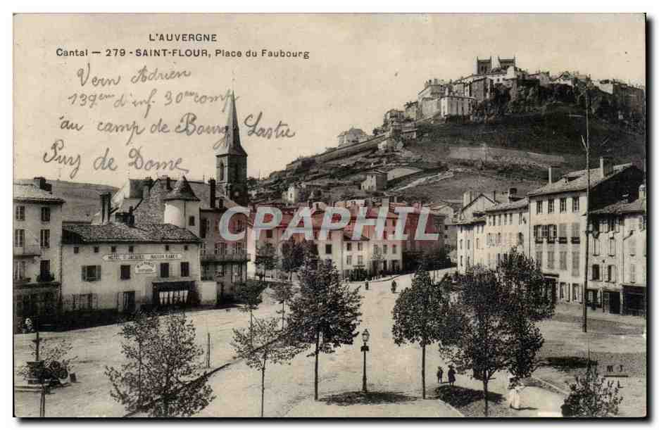 CPA Le Cantal Saint Flour Place du Faubourg