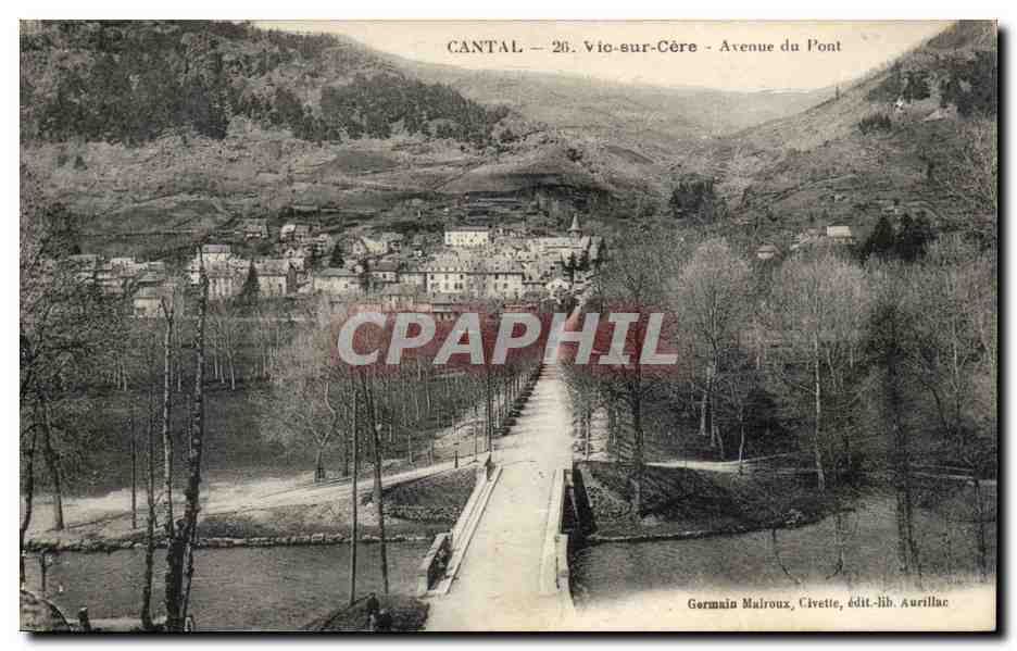 Auvergne Cantal CPA Vic sur Cere Avenue du pont