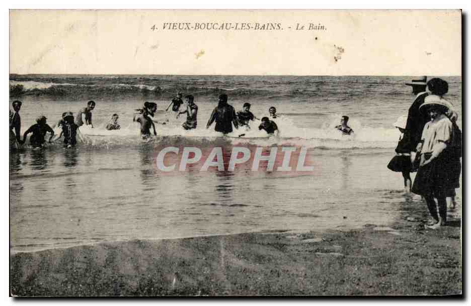 CPA Vieux Boucau les Bains Le bain