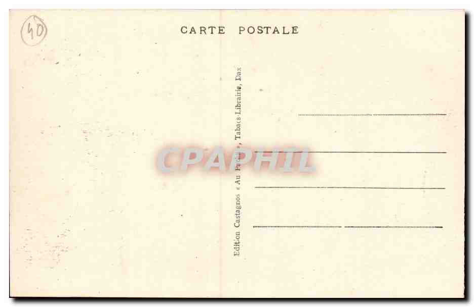 Dax CPA Monument aux morts et cathedrale — Rückseite