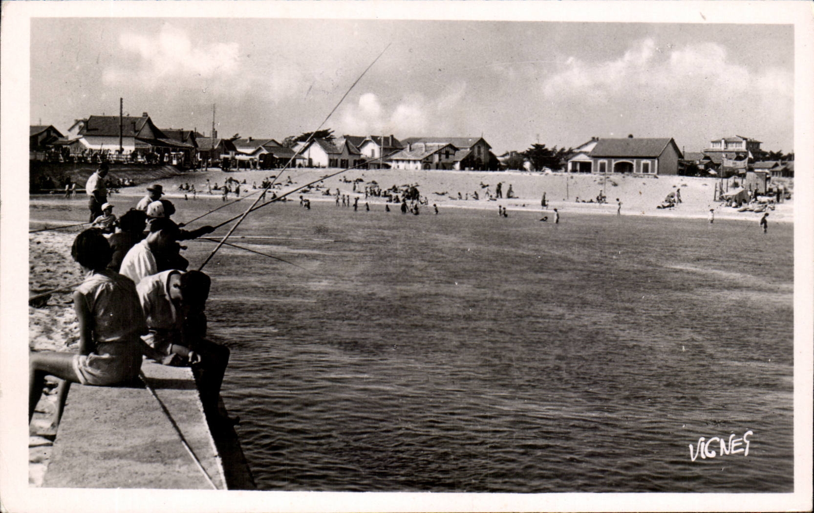 Mimizan Plage CPA Pecheurs au courant