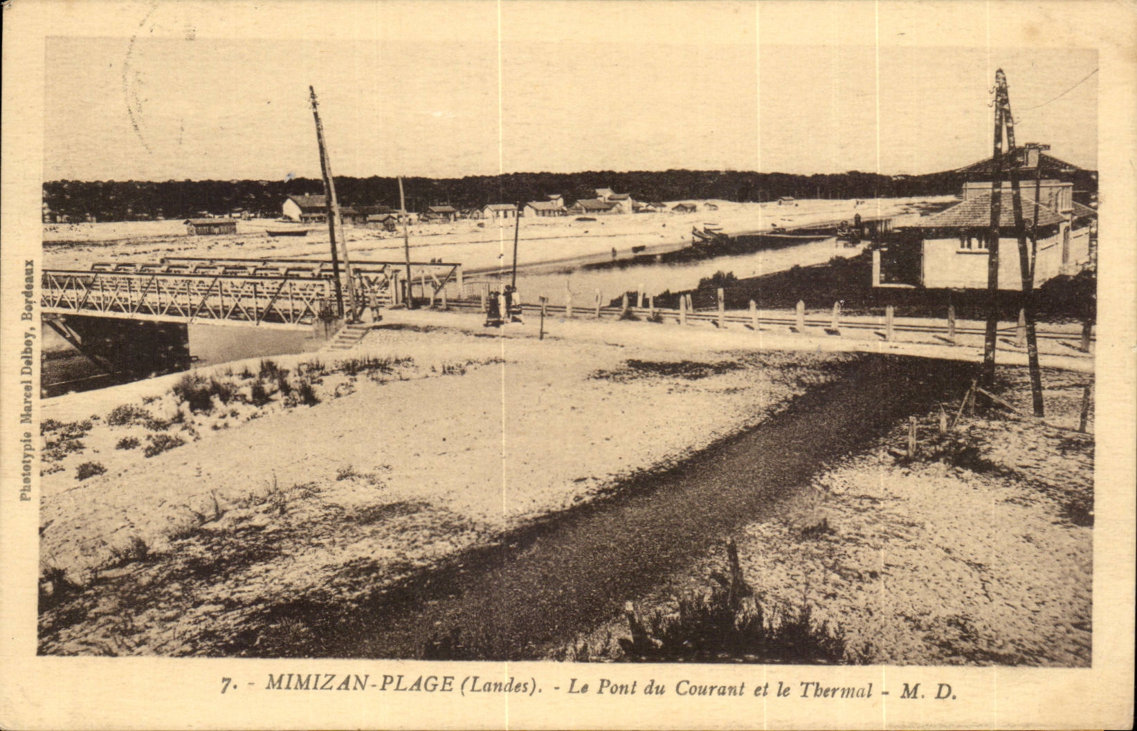 Mimizan Plage CPA Le pont du Courant et le thermal