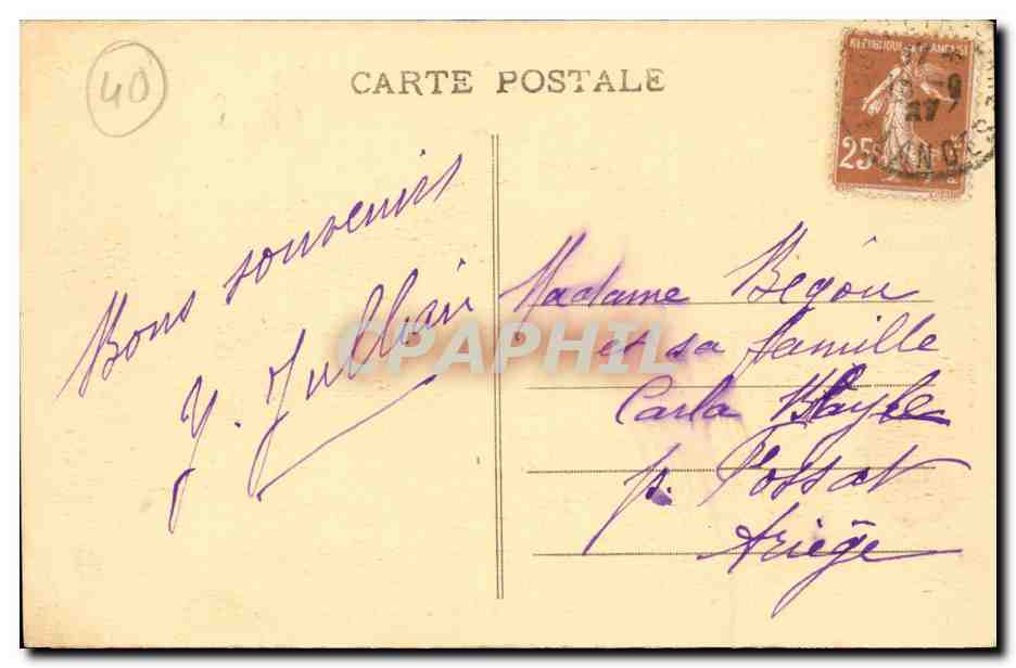 Mimizan Plage CPA Le pont du Courant et le thermal — Rückseite