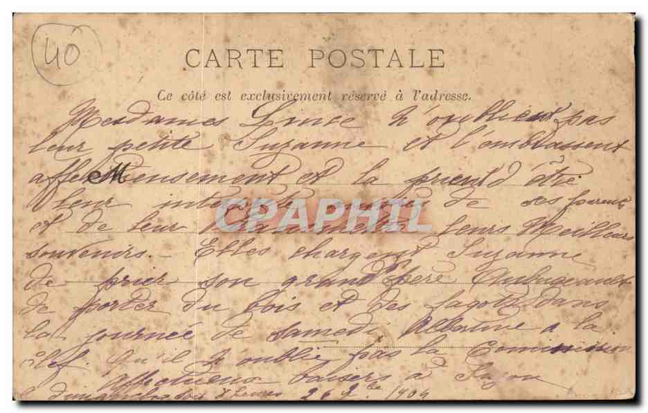 CPA Resiniers dans les Landes (metiers) — Rückseite