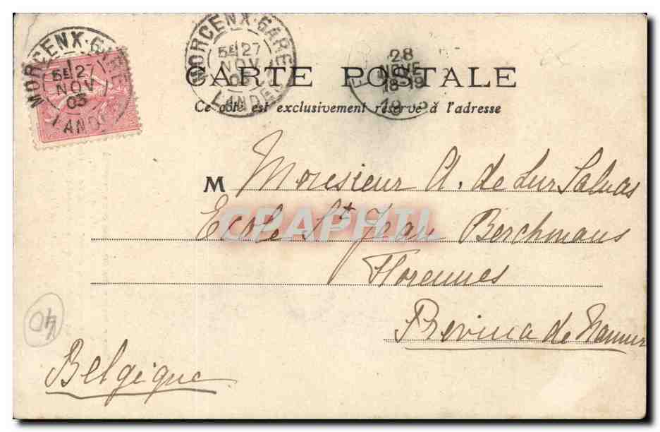 CPA Les Landes Le pin des Landes (resineurs) — Rückseite