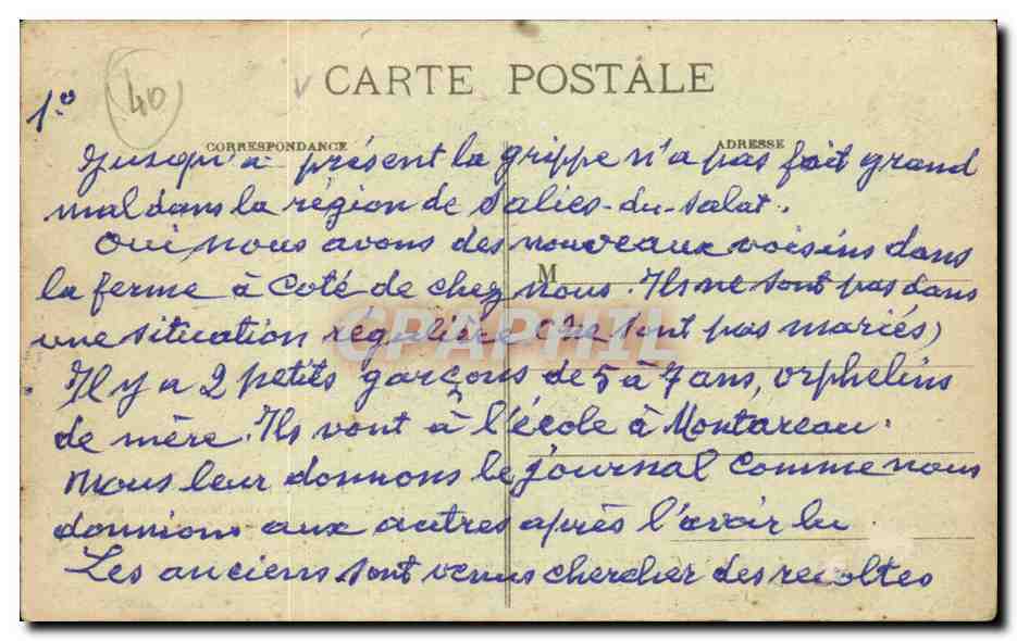 Au pays Landais CPA Echassier et son troupeau  — Rückseite