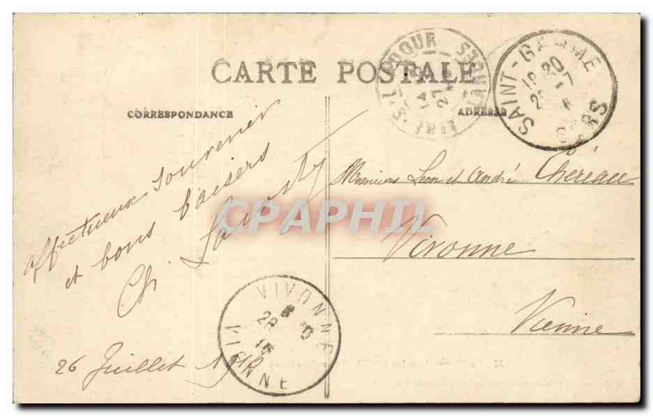 La Danse dans les Landes (Le Rondeau) – Saoût dou Saccule — A Daury, phot., successeur de Bernède, Morcenx (Landes) — Verso