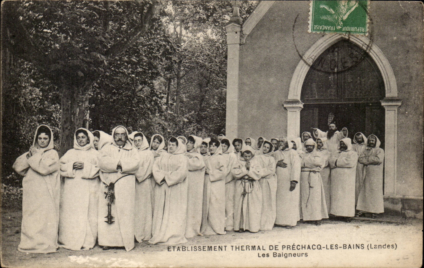 Les Baigneurs — Établissement Thermal de Préchacq-les-Bains (Landes) — Photothèque H. Chapon, Bordeaux