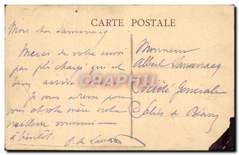 Mimizan Plage CPA Bords du courant — Rückseite