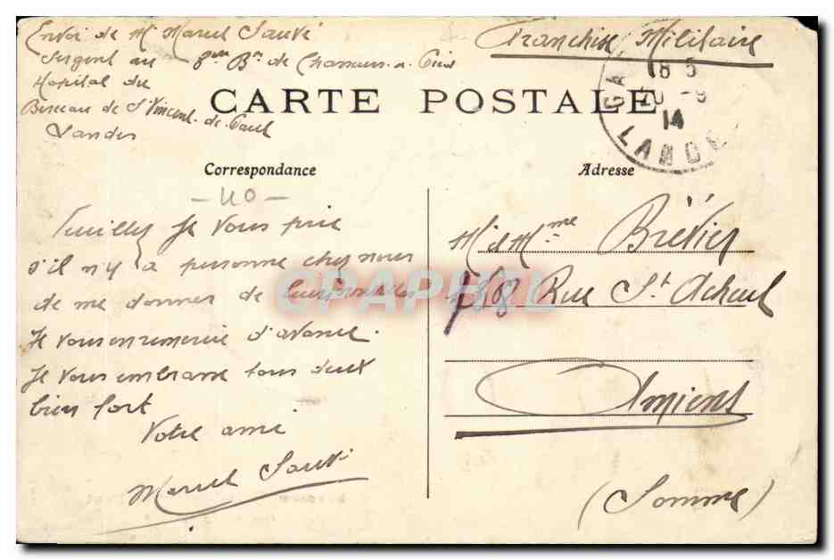 CPA Berceau de St Vincent de Paul L'ecole apostolique — Rückseite