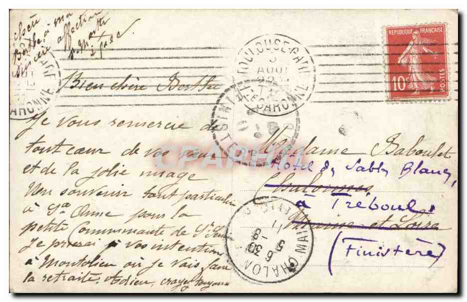 CPA Folklore paysan — Rückseite