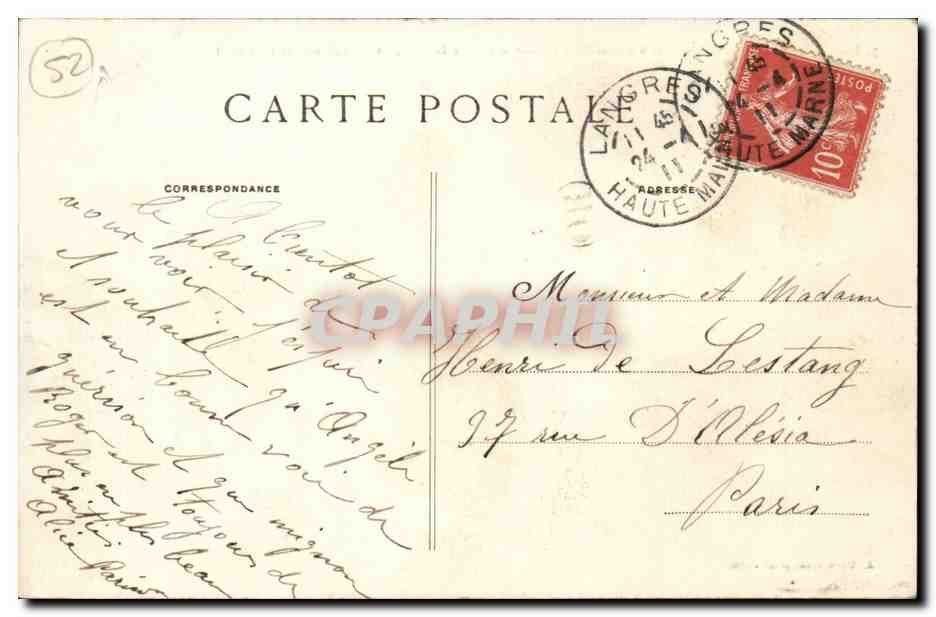 Langres — Le Chemin de Fer à crémaillère reliant la Gare à la Ville, située 140 mètres plus haut — A. Veyssière, imprimeur — Verso