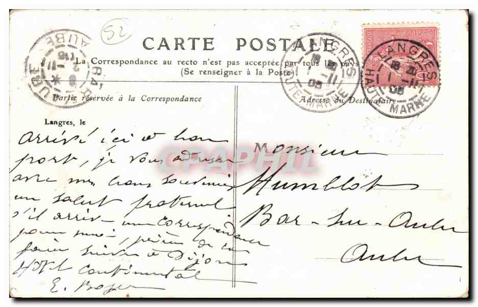 Langres CPA Le chemin de fer a cremaillere reliant la gare a la ville situee 140 metres plus haut — Rückseite