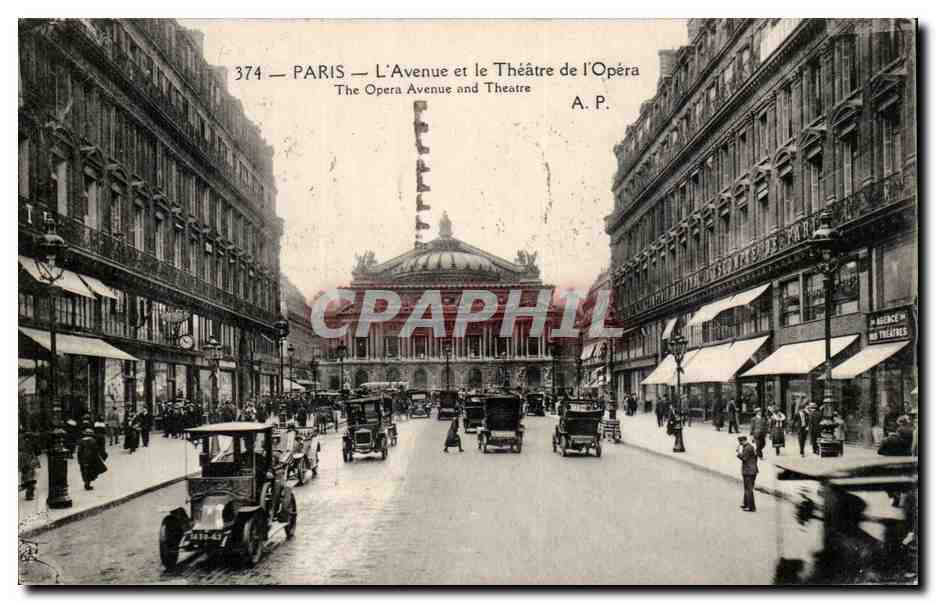 Paris CPA Avenue et theatre de l'opera