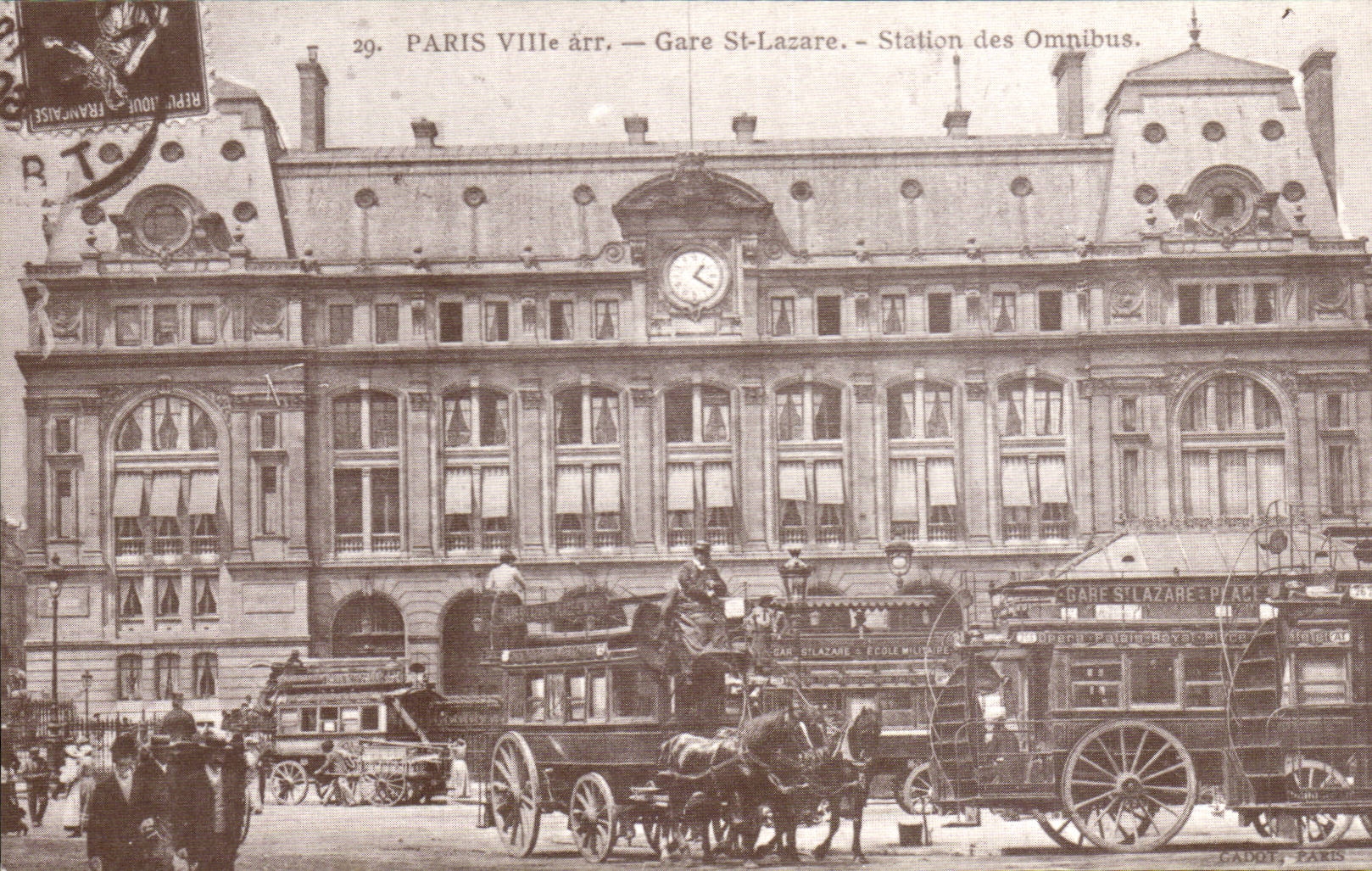 REPRODUCTION Paris Gare St Lazare Station des omnibus