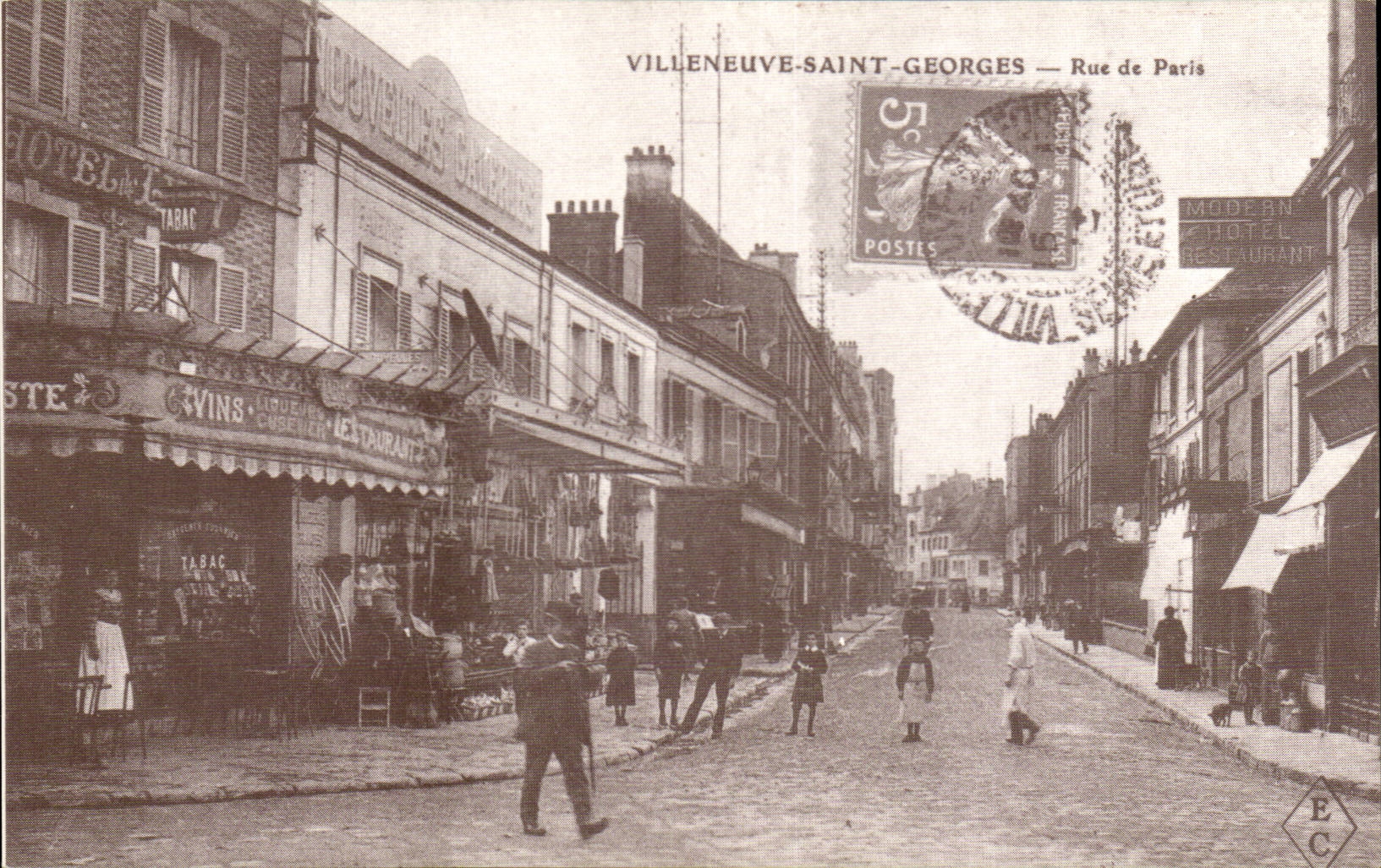 REPRODUCTION Villeneuve St Georges Rue de Paris