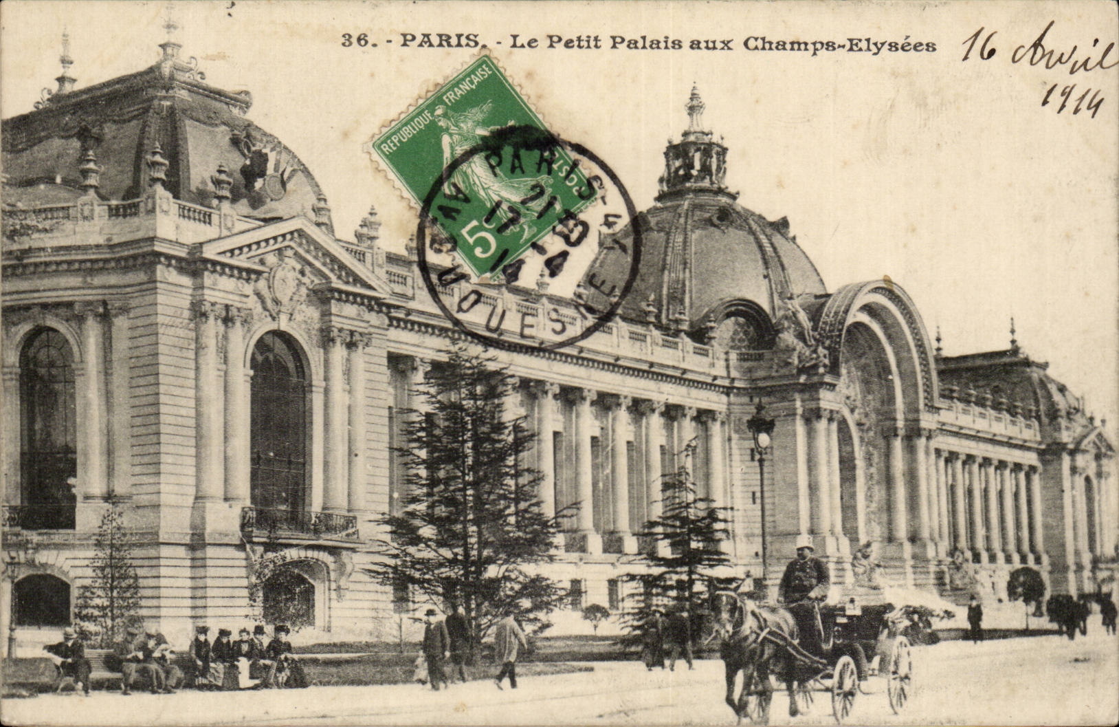 Paris CPA Le petit palais axu Champs Elysees