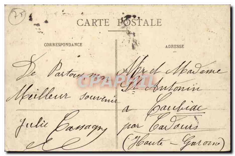 Paris CPA Le petit palais axu Champs Elysees — Verso