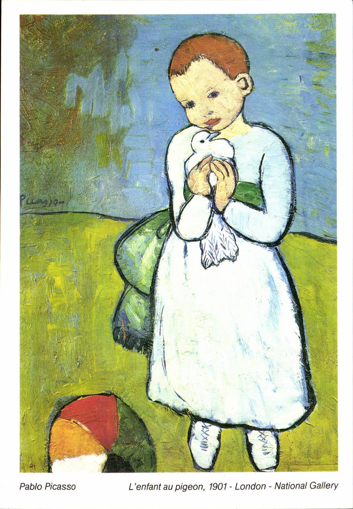 CPM Pablo Picasso L'enfant au pigeon 1901