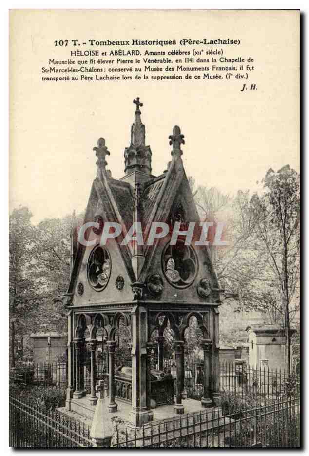 Paris CPA Tombeaux historiques Pere Lachaise Heloise et Abelard 