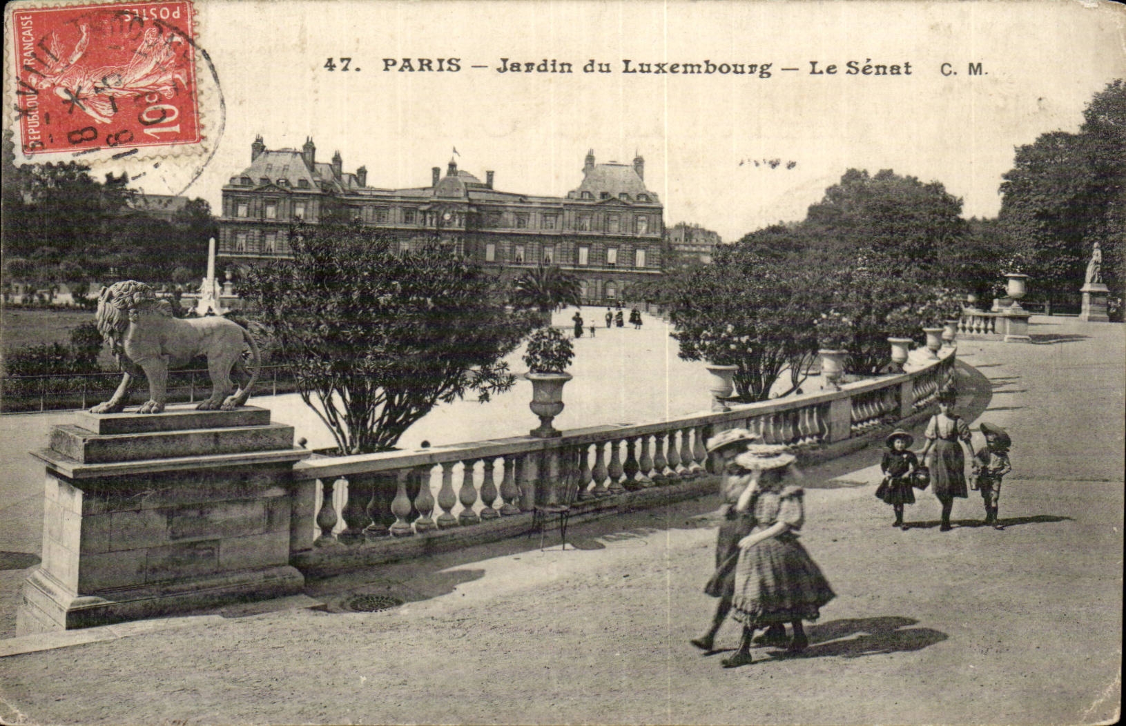Paris CPA Jardin du Luxembourg Le Senat
