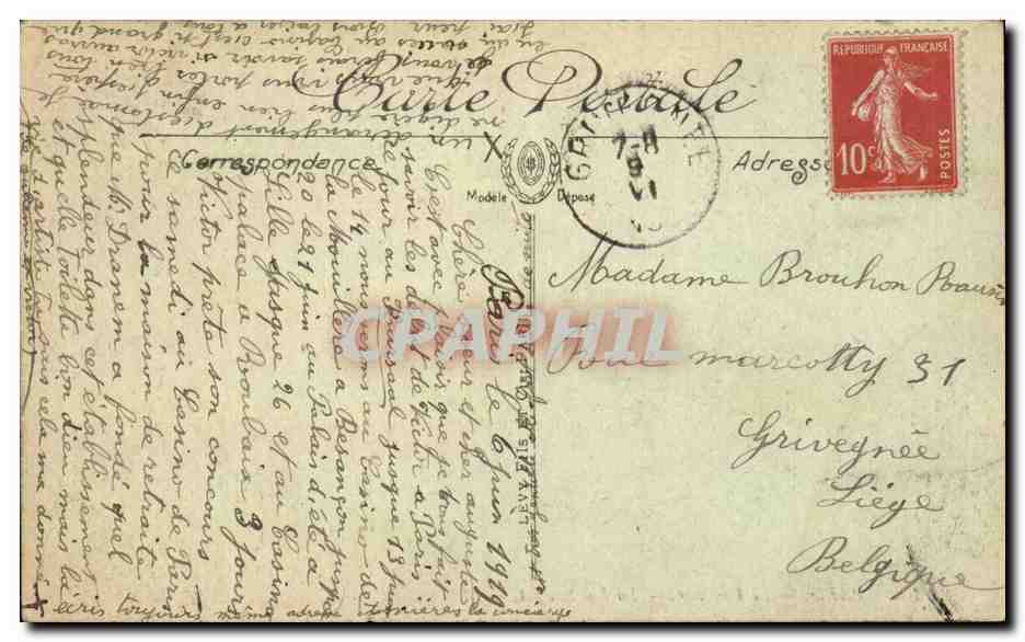 Paris CPA Le Pantheon La rue Soufflot — Rückseite