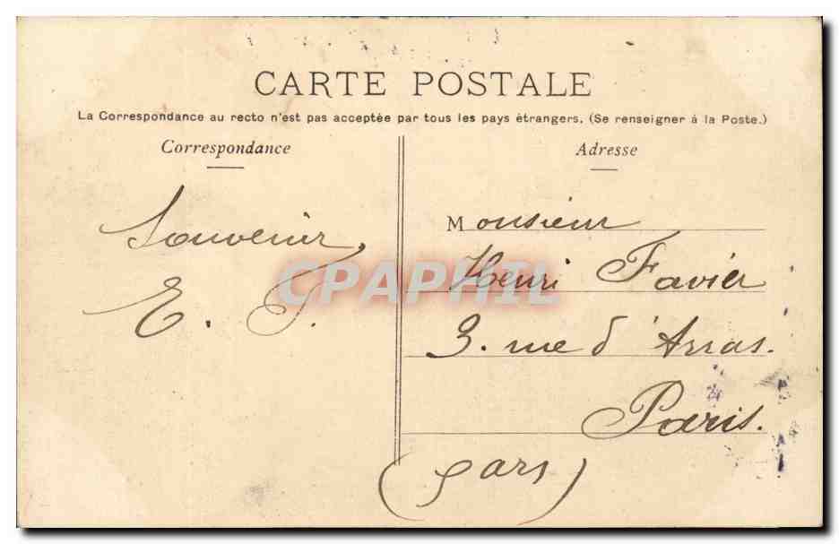 Paris CPA ile Saint Louis Quai d'Orleans Vue sur la Seine (pecheurs) — Rückseite