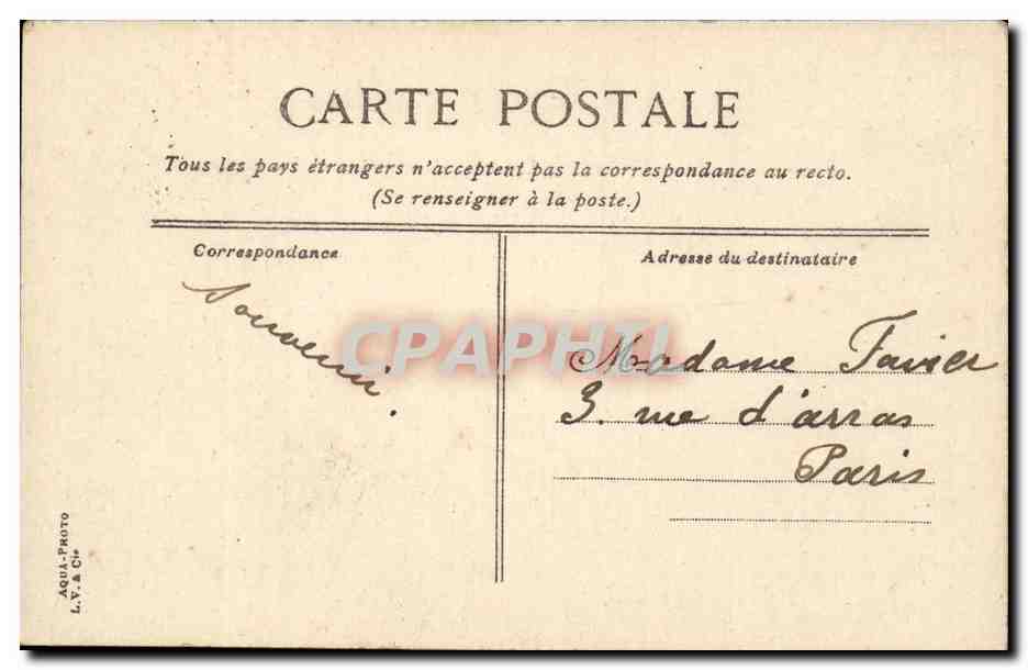 Paris CPA Quai et port de l'hotel de ville — Rückseite