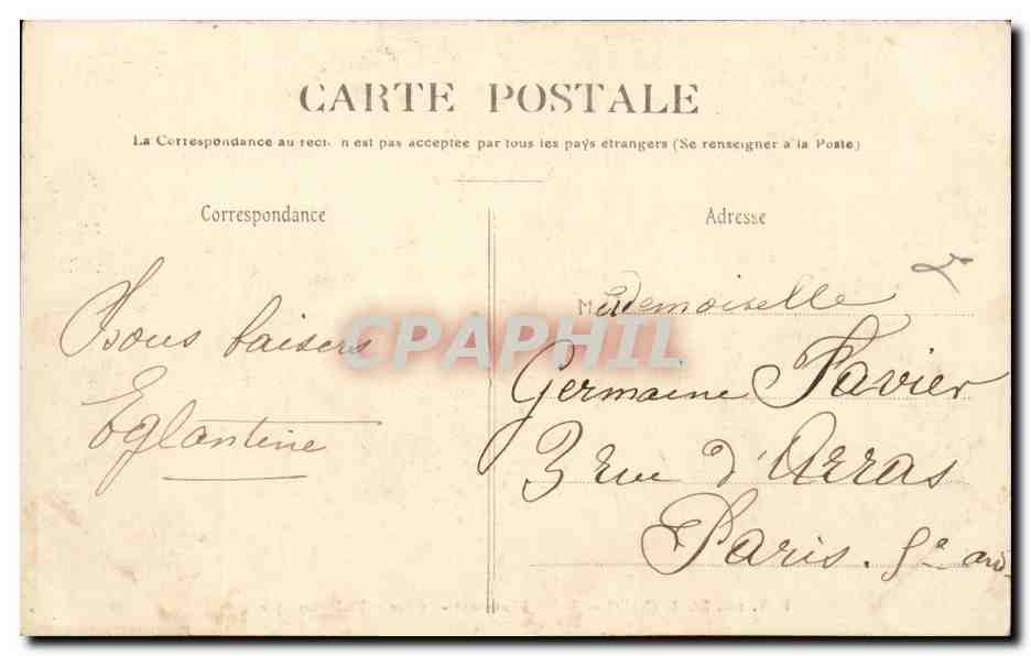 Paris CPA Buttes Chaumont Le lac et les bateaux passeurs — Rückseite