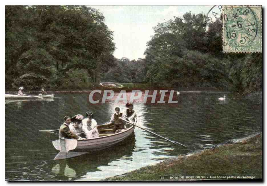 Paris CPA Bois de Boulogne Une bonne partie de canotage