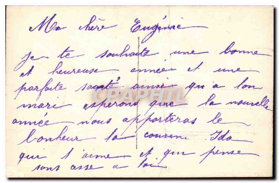 CPA Fantaisie Porte Bonheur Porte mon coeur ! Fer a cheval Bonne annee — Rückseite