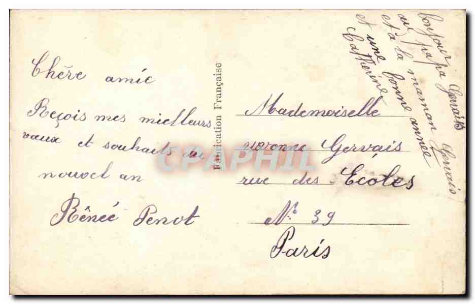 CPA Fantaisie Femme — Rückseite