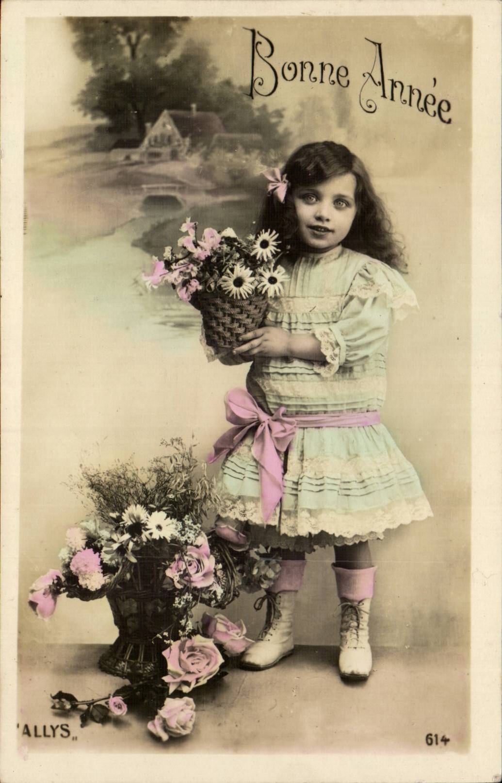CPA Fantaisie Bonne annee Enfant