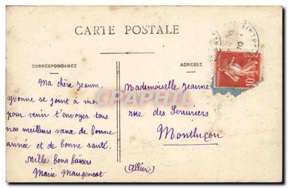 CPA Fantaisie Bonne annee Enfant — Rückseite