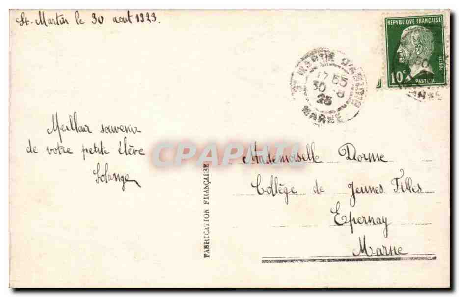 CPA Fantaisie Fleurs Roses — Rückseite