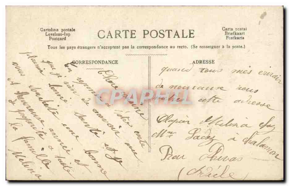 CPA Fantaisie Femme  — Verso