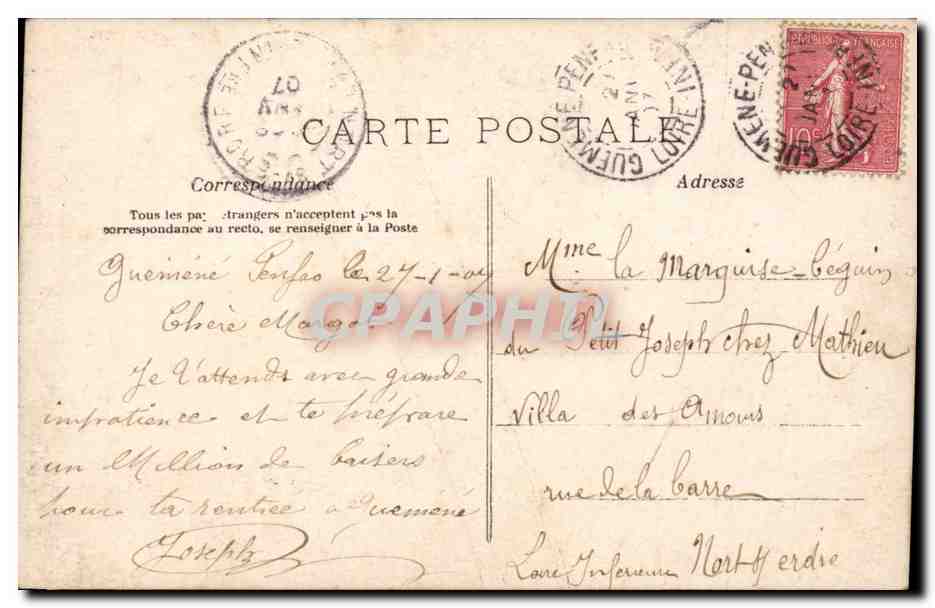 CPA Fantaisie Femme — Rückseite