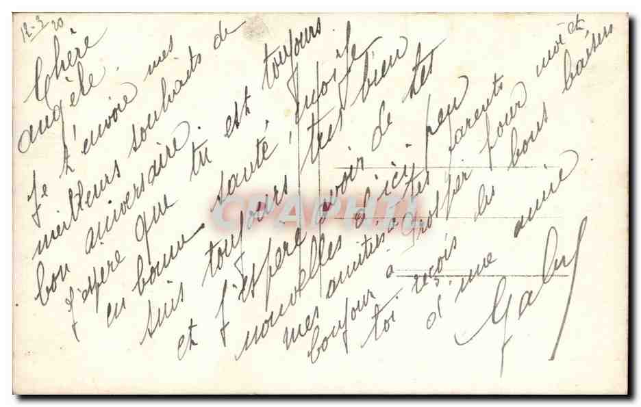 Jeune femme en robe rose tenant des lys — paysage antique au coucher de soleil — éditeur SS n°4419 — Reverso