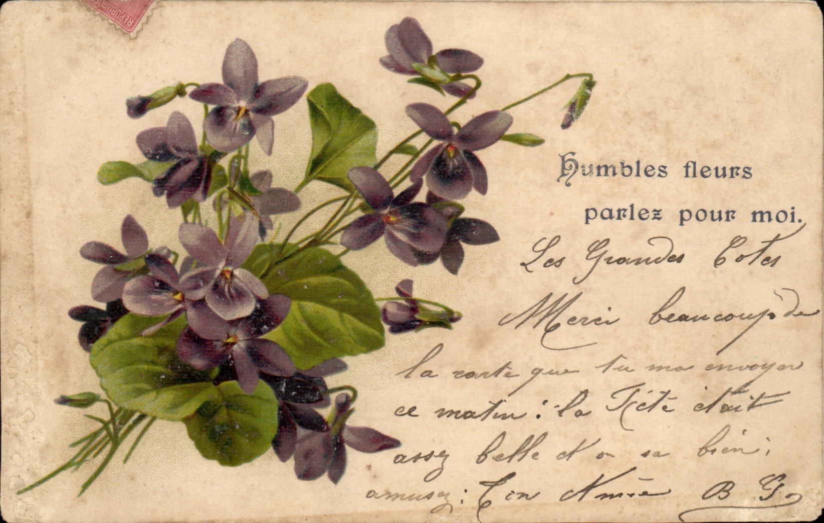 CPA Fantaisie Fleur