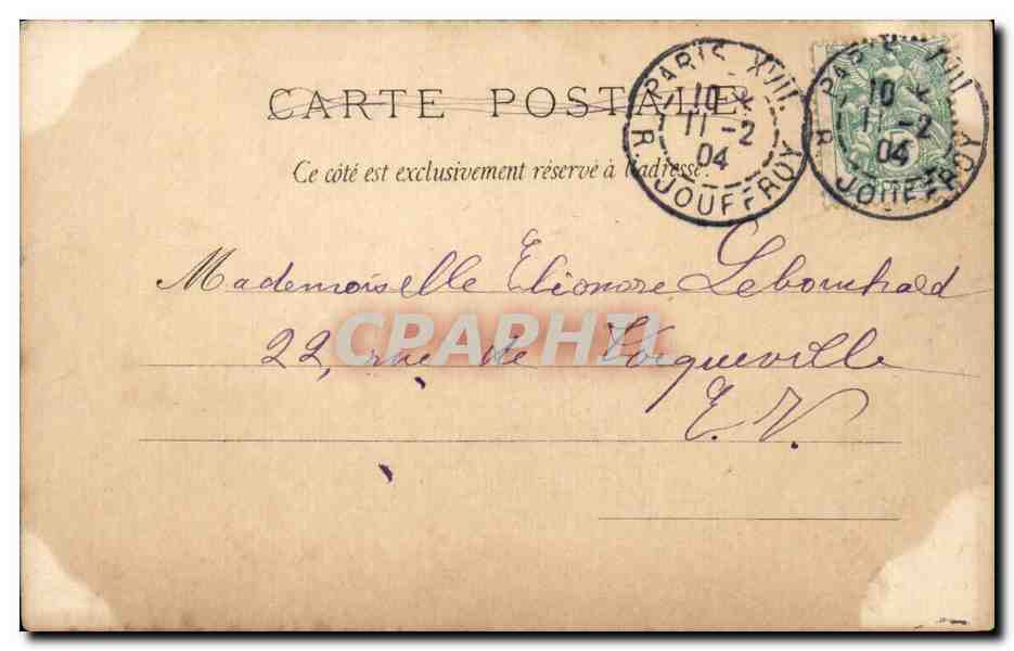 CPA Fantaisie Femme Cueillette de Cerises — Rückseite