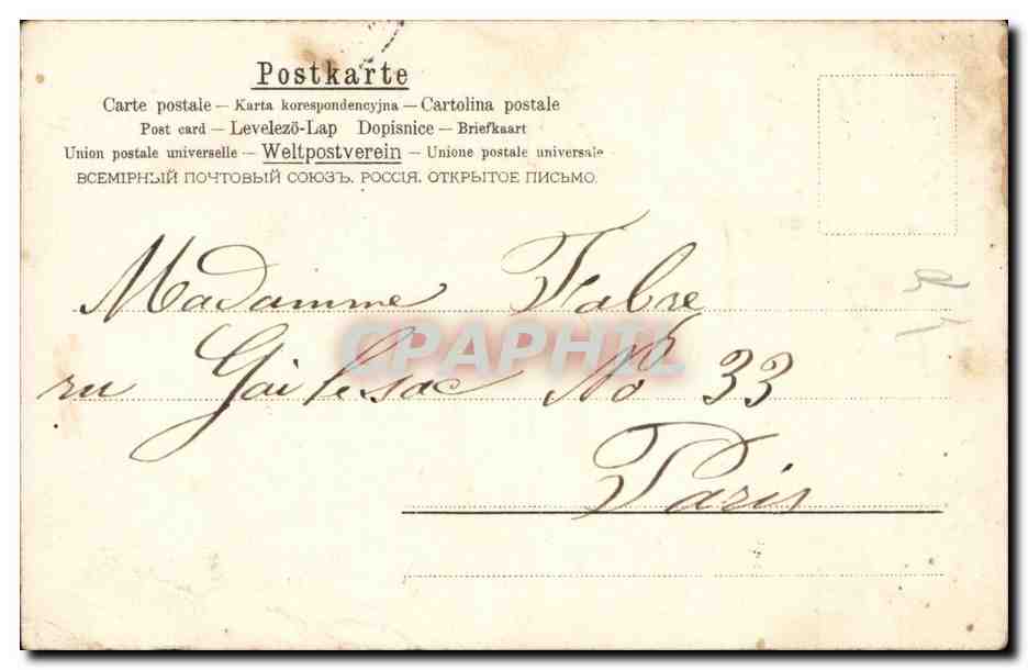 CPA Fantaisie Enfant — Verso