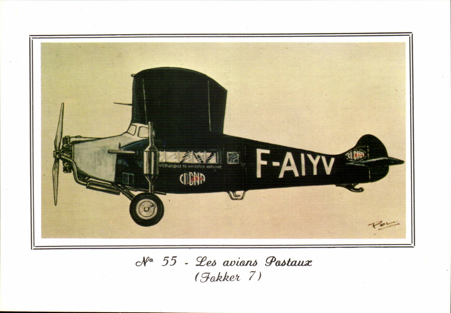 CPM Aviation Les avions Postaux (Fokker 7)