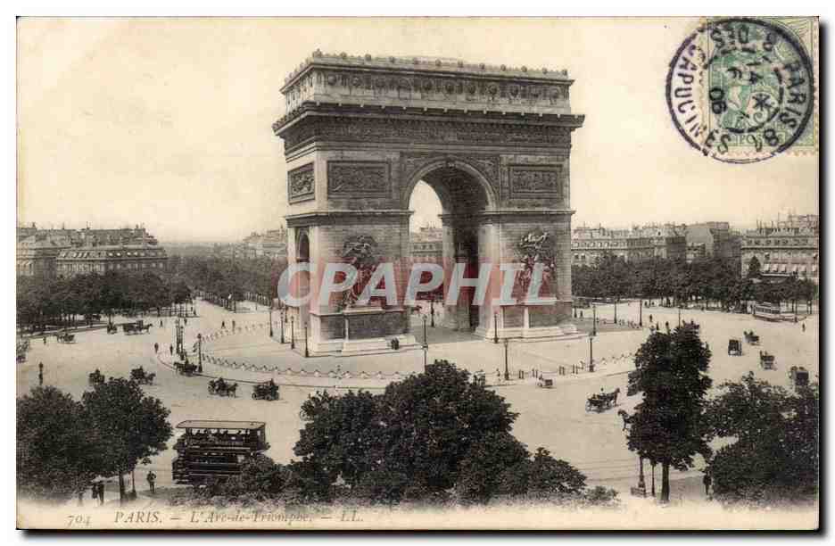Paris CPA Arc de triomphe