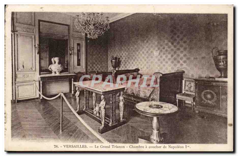 Versailles CPA Le grand Trianon Chambre a coucher de Napoleon 1er